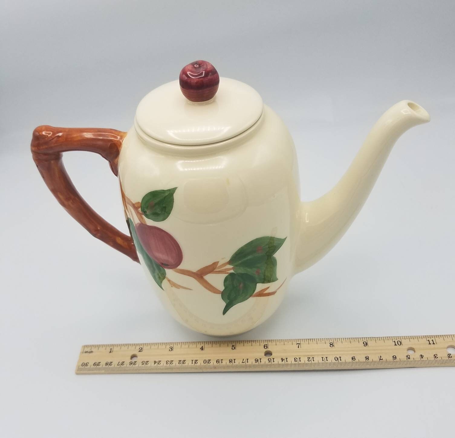 Beautiful Vintage Franciscan Pottery Apple Pattern Coffee Pot Made in