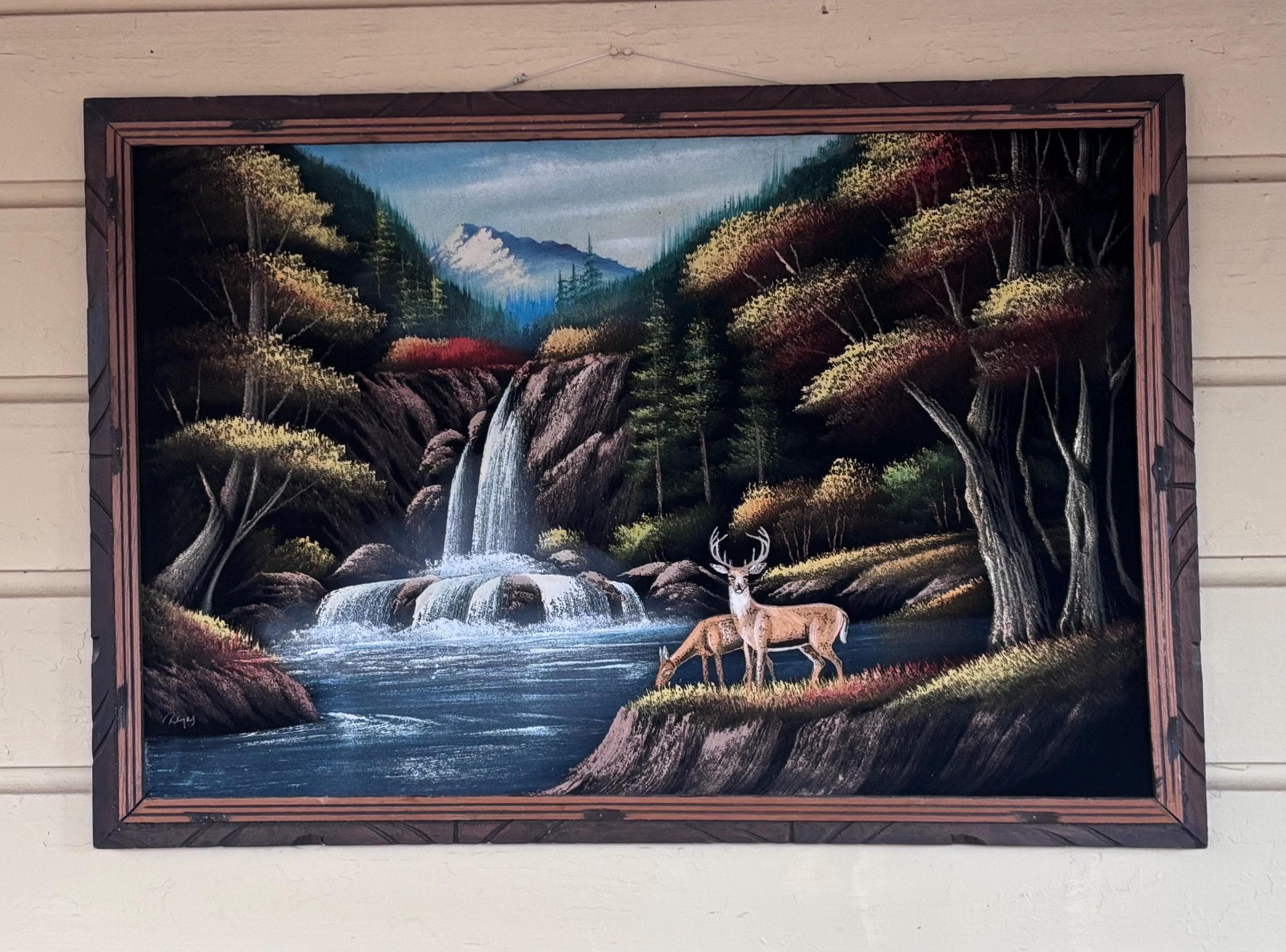 70s Velvet Painting - Etsy