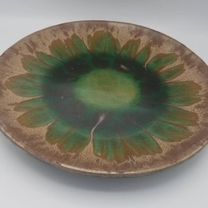 Drip Glaze Brown and Green Decorative Platter