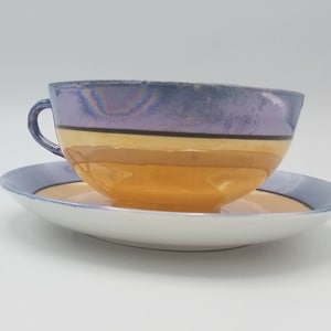 Lovely Vintage Japanese Lusterware Tea Cups and Saucers