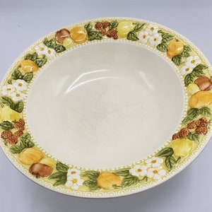 Vintage Metlox Poppytrail Vernon Ware Della Robbia Large Serving Bowl #1173