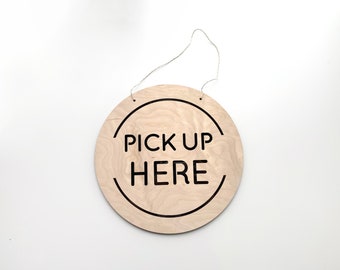 Pick Up Here Sign, Business Sign, Restaurant Sign, Store Sign, Business Signage, Business Signs, Coffee Shop Sign, Wood Business Signs