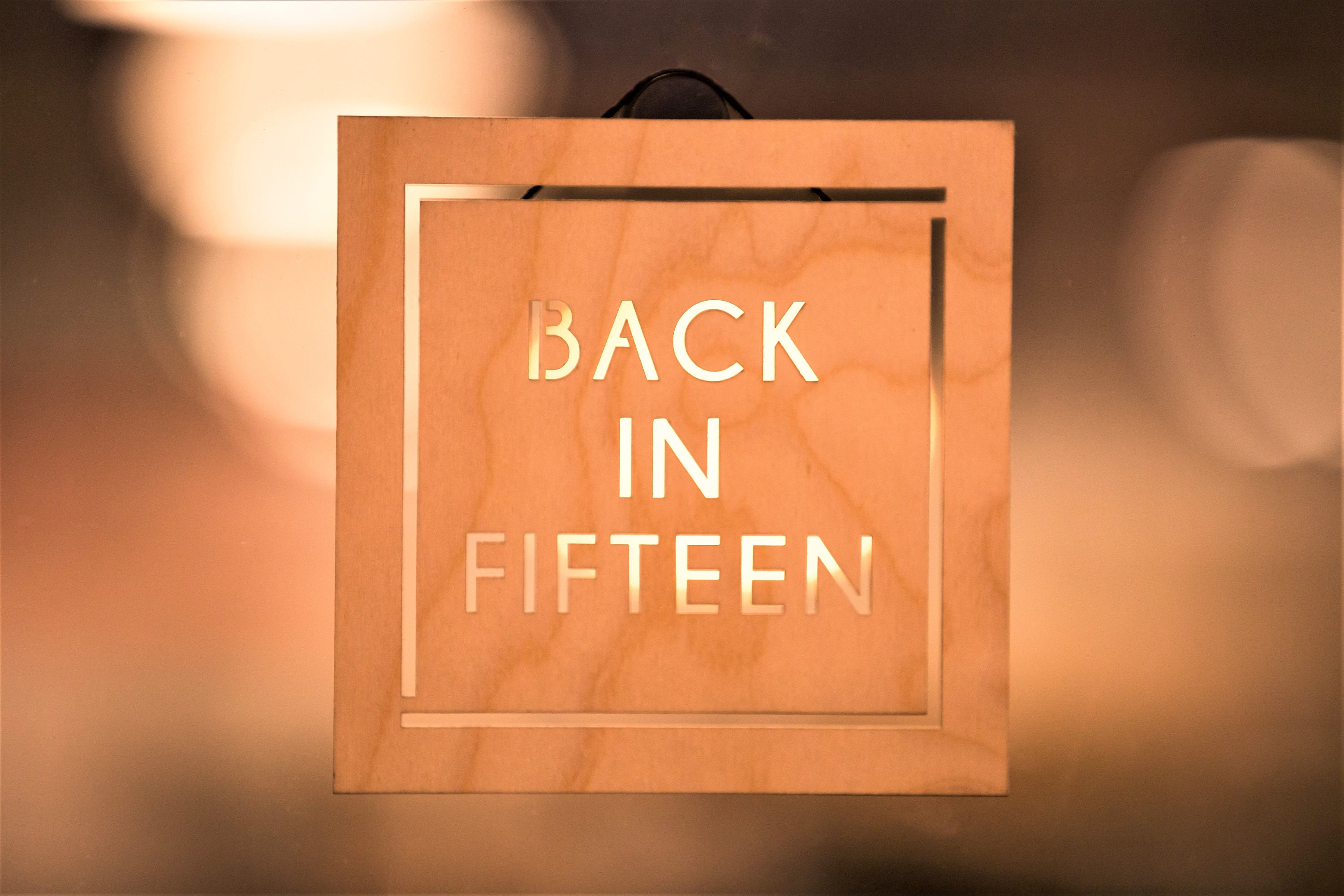 Back In Five Minutes Sign Back In Fifteen Minutes Sign Back Etsy