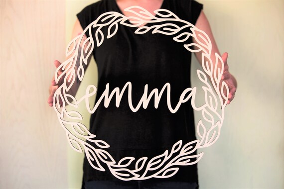 nursery wreath with name