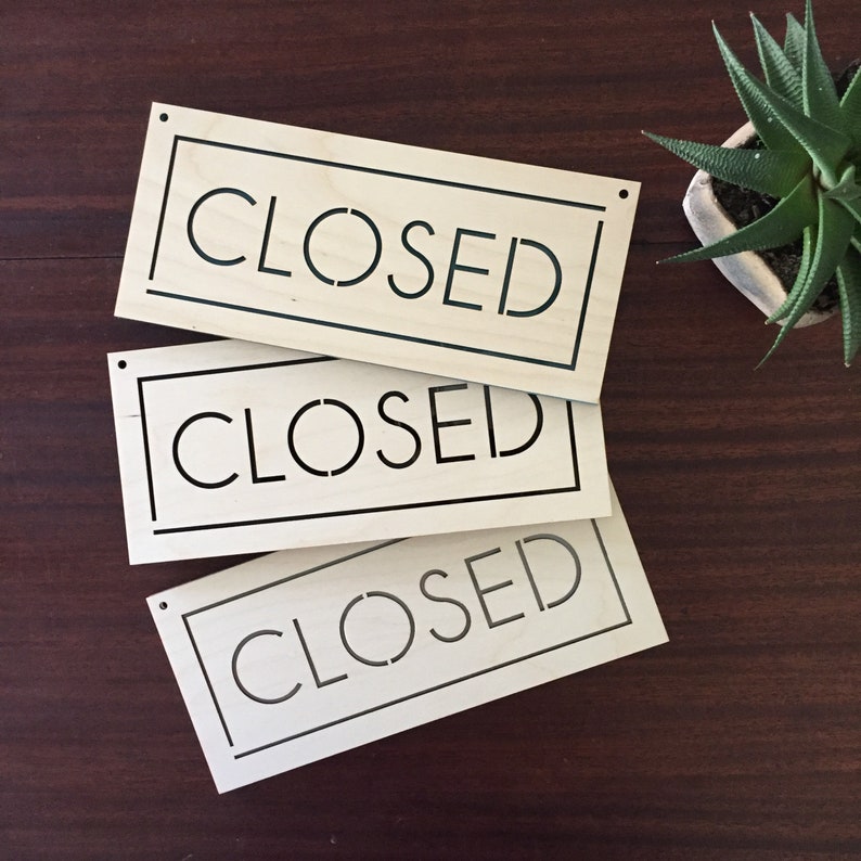 Reversible Open Closed Sign Business Sign Shop Sign Store - Etsy