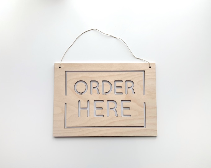Order Here Sign / Business order Here Sign / Custom Business Sign ...