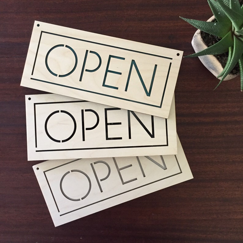 Reversible Open Closed Sign Business Sign Shop Sign Store - Etsy