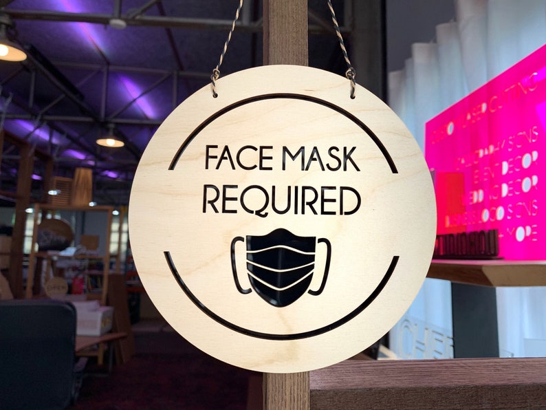 Face Mask Required Sign Business Sign Restaurant Sign Store Etsy