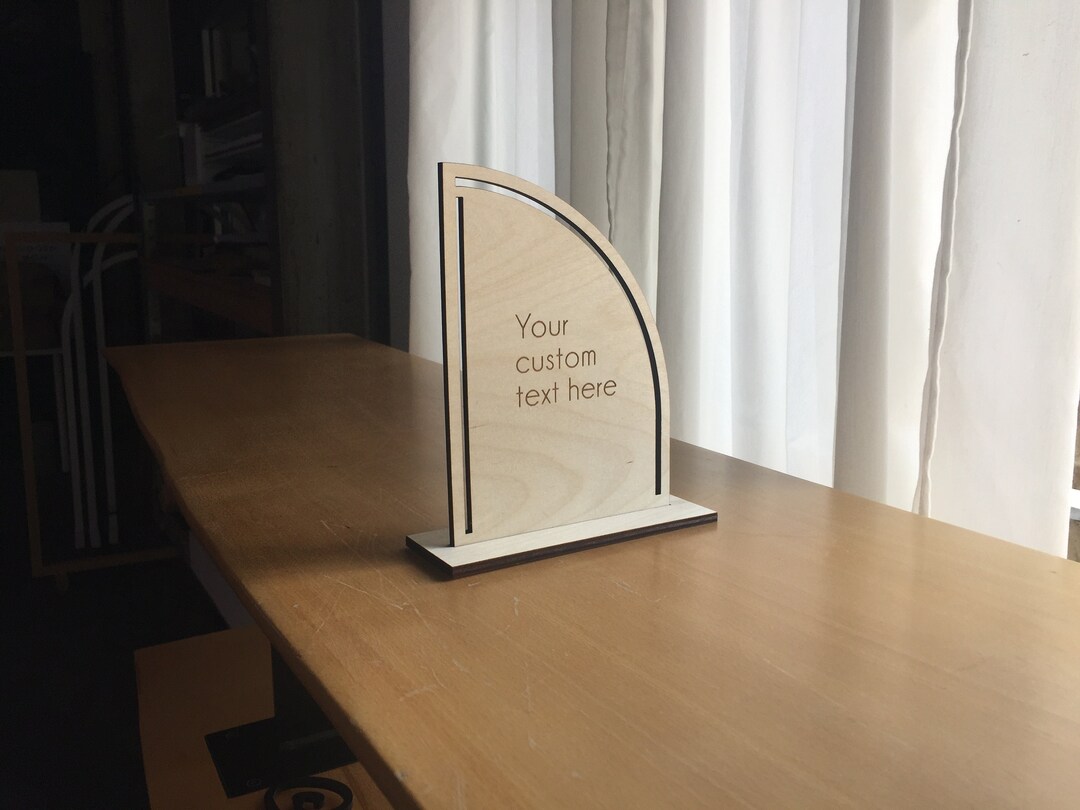 Custom Text Half Arch Sign, Standing Tabletop Sign, Customized Text