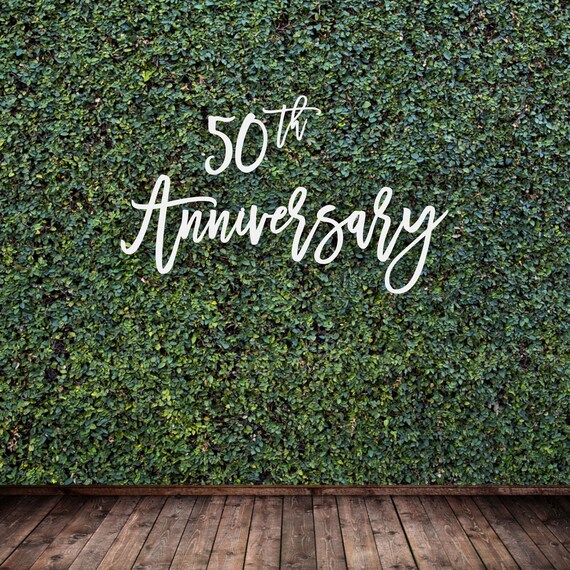 Anniversary Sign Hedge Backdrop Sign Cutout Anniversary Etsy