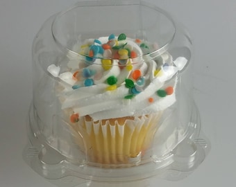 12 Pc - Clear Single Cupcake Container 12 Pieces