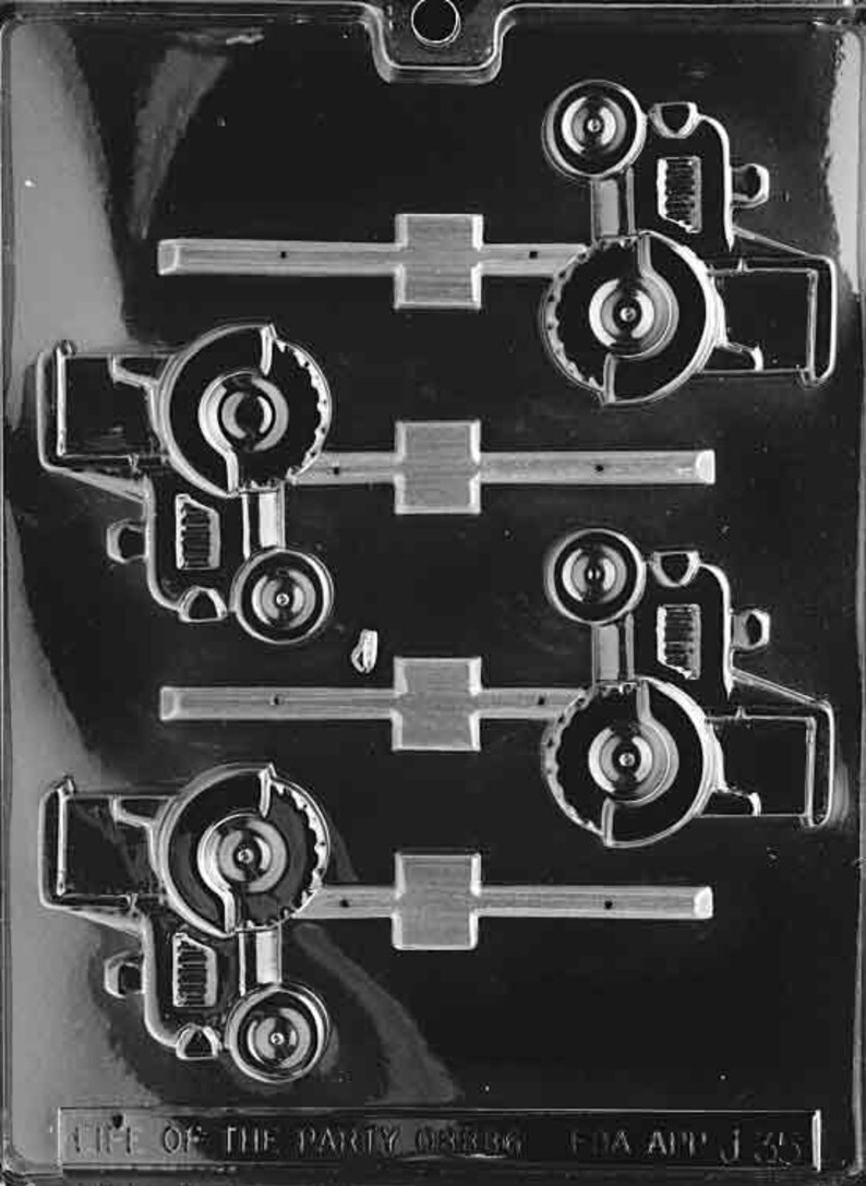 LOPJ-035 Tractor Chocolate Lollipop Mold