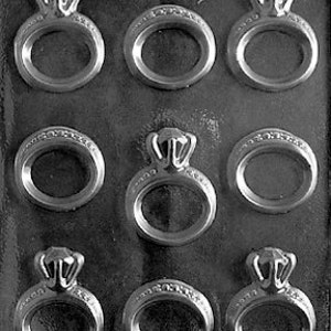 LOPW-051 - Wedding and Engagement Rings Chocolate Candy Mold
