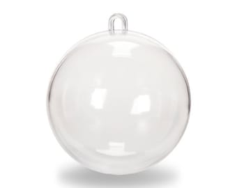 6 Piece - 60mm (2.36") Clear Round Plastic Bath Bomb Mold/Ornament 6 Mold Sets per Package