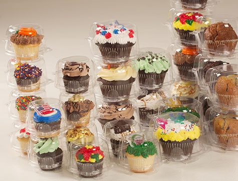 12 Pc Clear Single Cupcake Container 12 Pieces