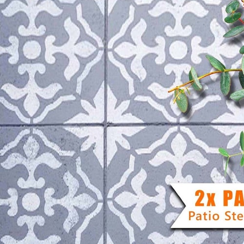 Patio Slab Stencils for Large 900x600 Rectangle Concrete Etsy UK