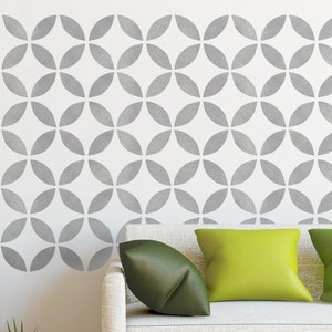 Faux-Tile Stencil - Reusable for Budget Makeover - Concrete Patios, Floors, Furniture & More - TSUNAGI - Various Sizes