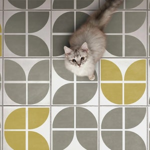 Plantillas para azulejos para pintar paredes de baño, cocina, suelos y losas de jardín y patio - Estilo retro de mediados de siglo de Dizzy Duck