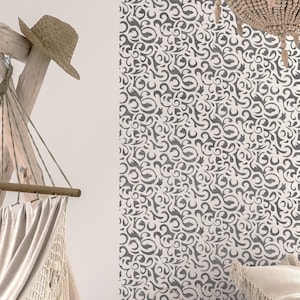 WAND Schablone SAKARYA Geometrische Wiederholungsmuster Wandschablone zum Malen Wiederverwendbare Boho Schablone für Wände