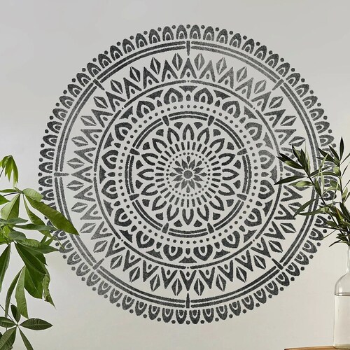 Mandala Wall Stencil Reusable Custom Stencils for Painting Etsy