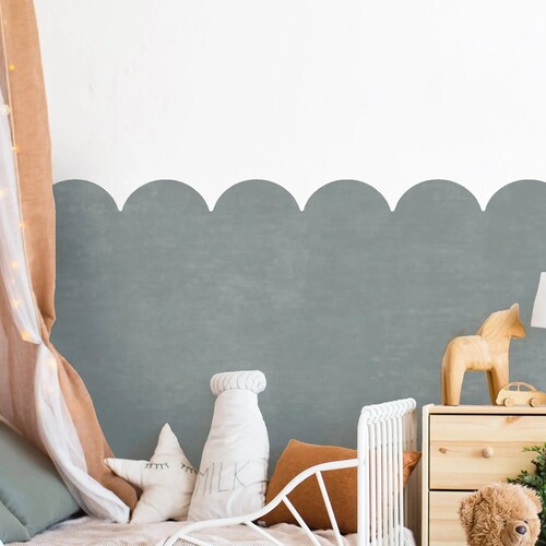 Scallop Edge STENCIL Wall Border / Nursery Room Interior Etsy