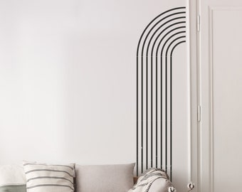 Arch Wall Stencil voor verf - Boho Line Rainbow Arch Stencil voor muren - Art Deco Mid Century Wall Stencil door Dizzy Duck