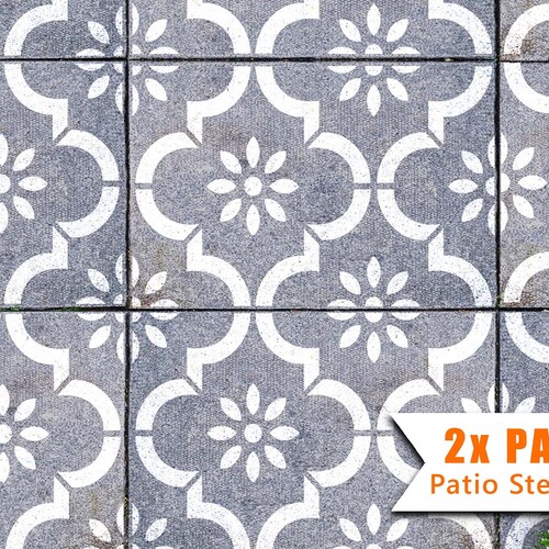 Patio Slab Stencils for Large 900x600 Rectangle Concrete Etsy UK