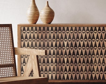 Saurimo Wall and Furniture Stencil - Reusable Geometric Bohemian Furniture Craft Stencil for Painting by Dizzy Duck Designs