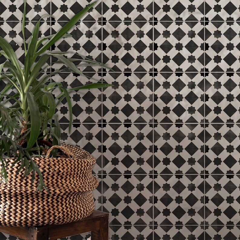 Faux Tile Stencils Paint Tile Effect on Floors Walls Etsy Australia