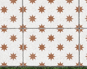 Patio Slab Stencils for Large 900x600 Rectangle Concrete Garden Pavers - STAR by Dizzy Duck