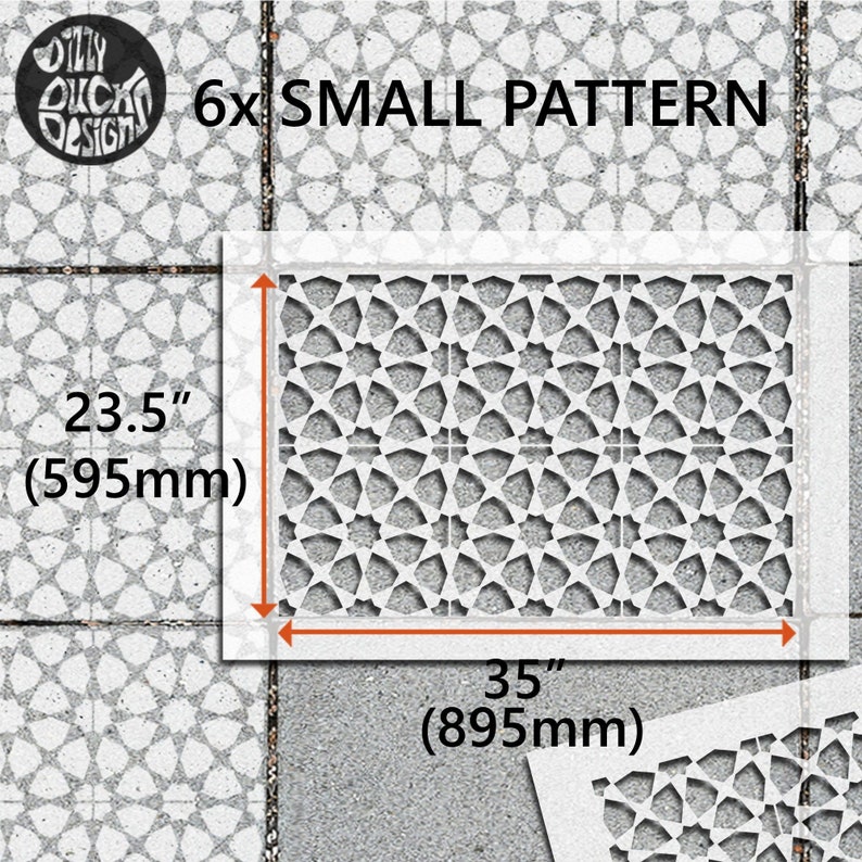 Patio Slab Stencils for Large 900x600 Rectangle Concrete Etsy UK