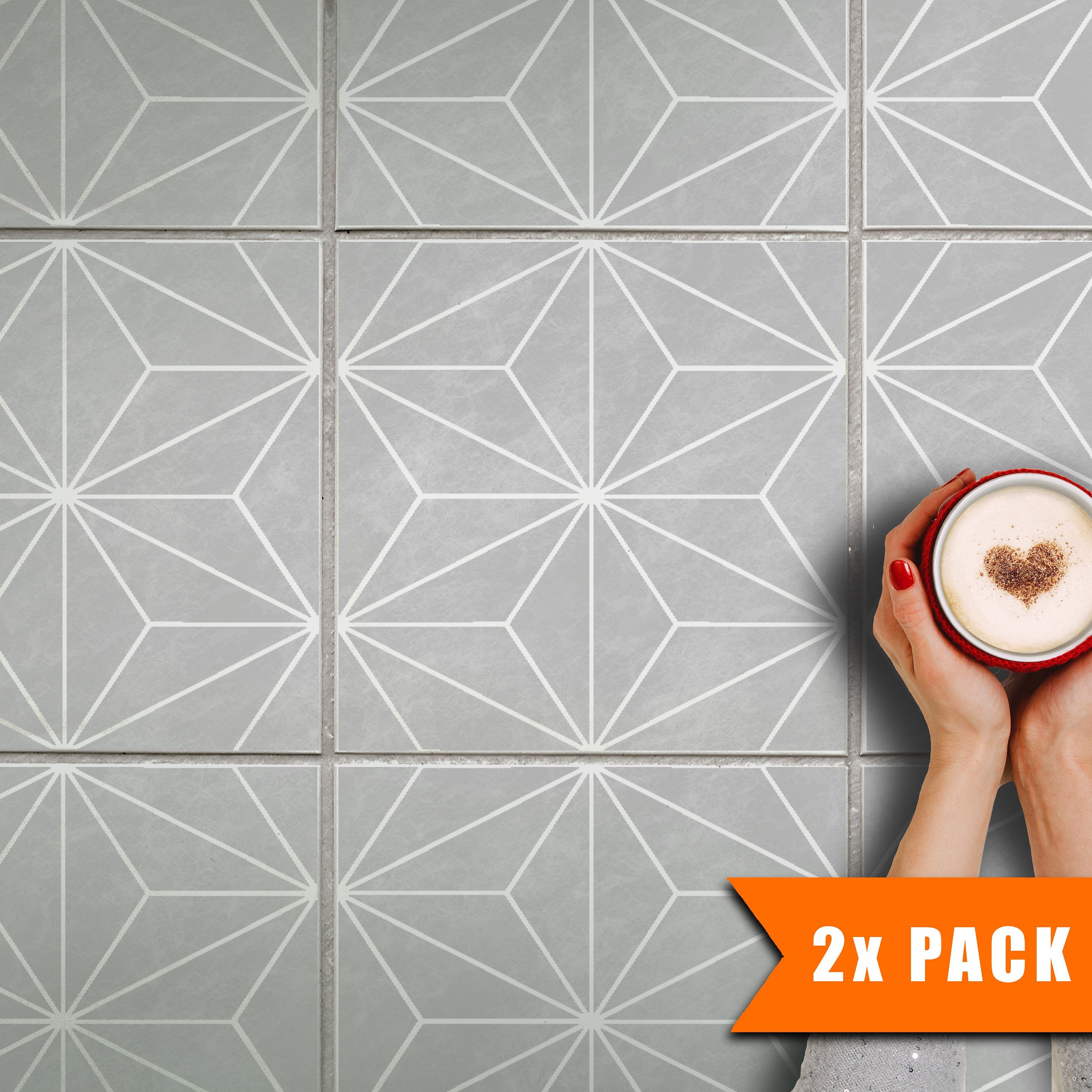 PACK of 2 Tile Stencils for Floors Tile Stencils for Walls Etsy