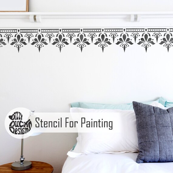 Sagar Border Stencil Indian Wall Floor Craft
