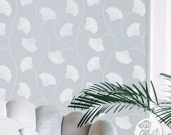 WALL STENCIL   Reusable 1920's SHIMANE Art Deco Stencil for Walls   Flower Stencil for Painting