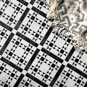 Faux Tile Stencils - Paint Tile Effect on Floors Walls Furniture Concrete Garden Patios Paths - WESTMINSTER by Dizzy Duck