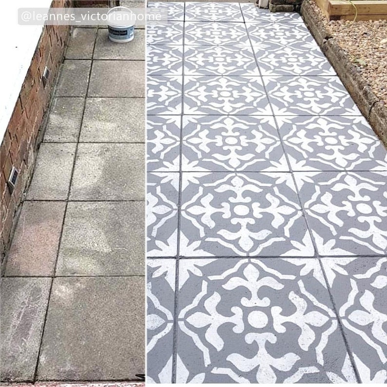 Dizzy Duck 2x Patio Slab Stencils for Large 600 and 450 Square Etsy UK