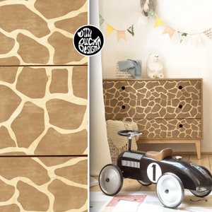 GIRAFFE Print Stencil | Reusable Stencil for Painting | Nursery | Large Wall Stencil and Small Furniture Stencil Sizes Available