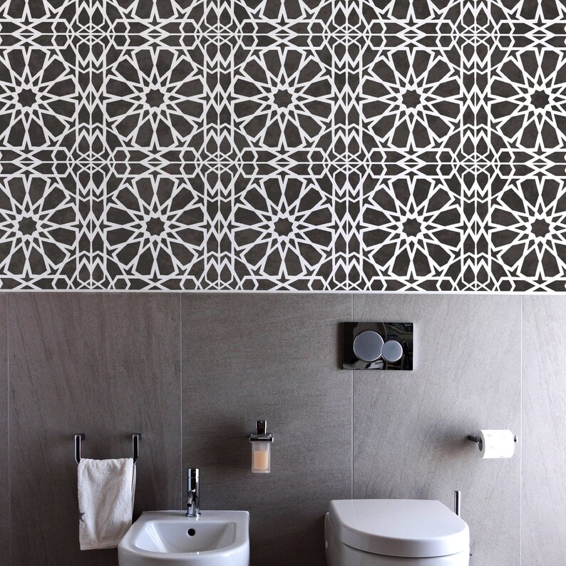 Faux Tile Stencils Paint Tile Effect on Floors Walls Etsy UK