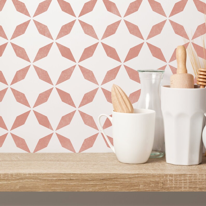 Faux Tile Stencils Paint Tile Effect on Floors Walls Etsy UK