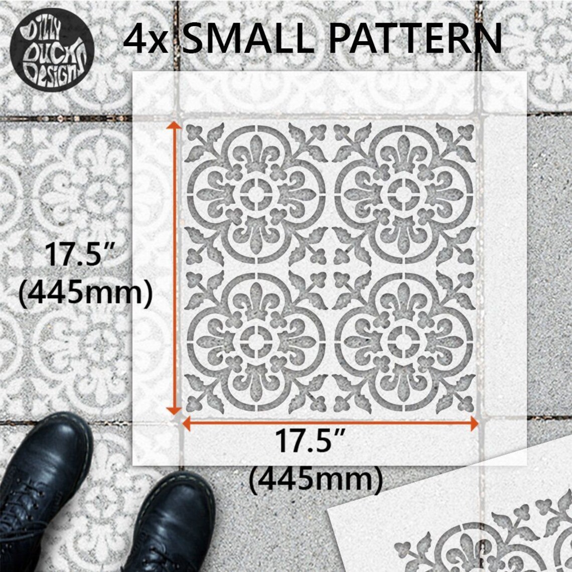2x Patio Slab Stencils for Large 600 and 450 Square Concrete Etsy