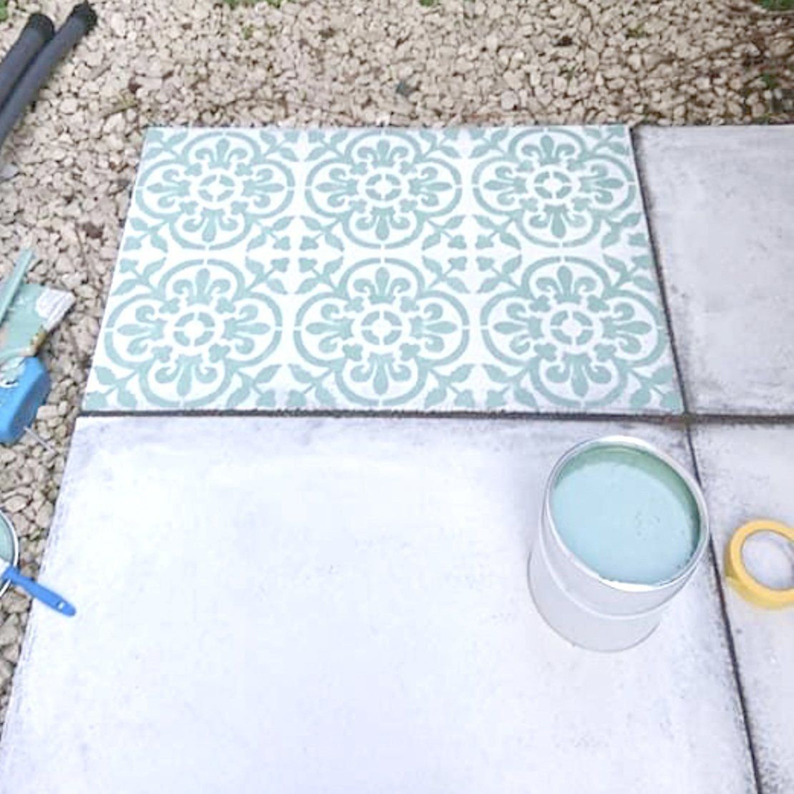 Patio Slab Stencils for Large 900x600 Rectangle Concrete Etsy