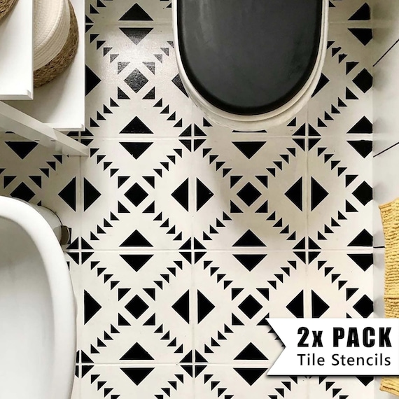 Tile Stencils for Painting Bathroom Kitchen Wall Floor Tiles - Etsy