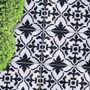 Large Rectangle Patio Stencil 90x60cmm - Gibraltar Design for Budget DIY Garden Paver Makeover