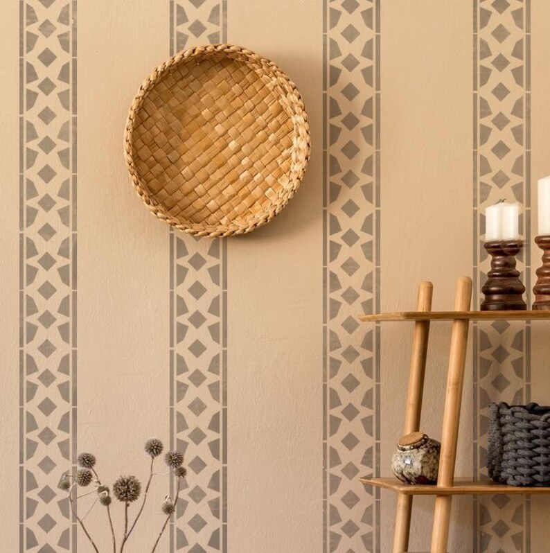 REVNAK Tile Border Stencil for Bathroom Walls Floors Etsy