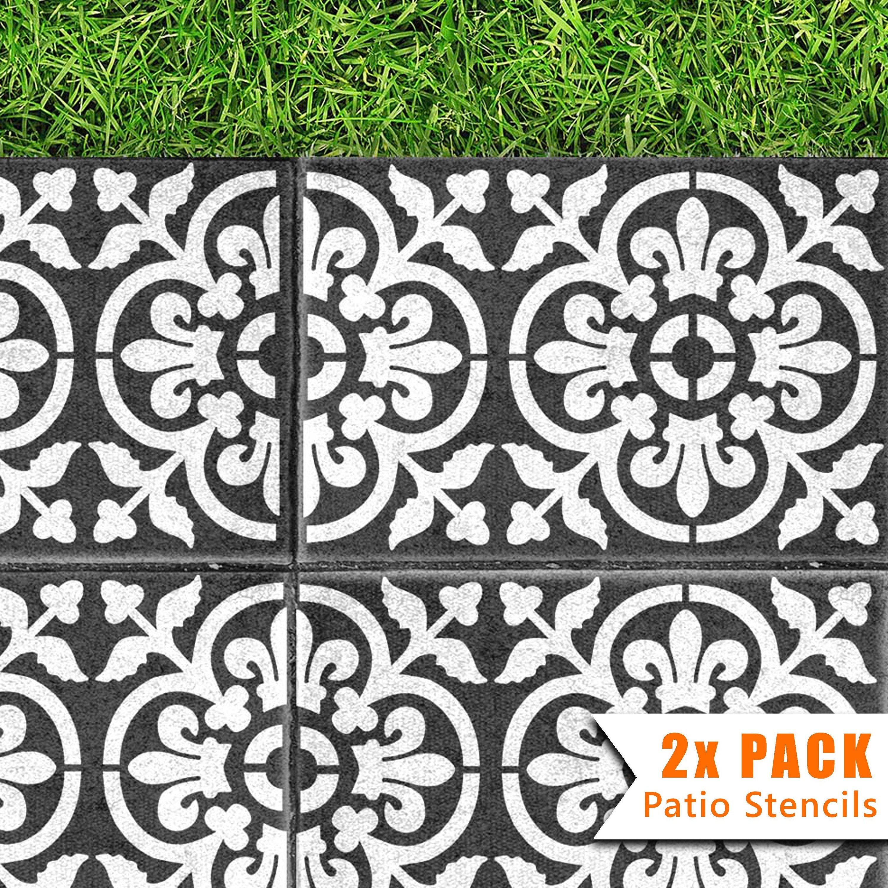 Patio Slab Stencils for Large 900x600 Rectangle Concrete Etsy