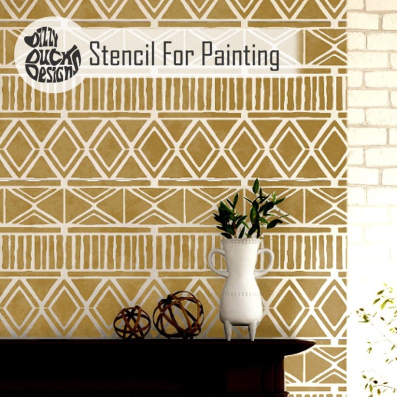 ZULU STENCIL Tribal African Furniture Craft Wall Stencil for Etsy