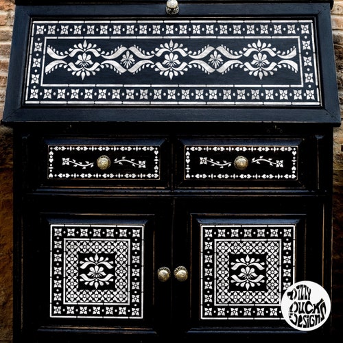 FURNITURE STENCIL SET Jaipur Indian Inlay Stencil for Painting Etsy