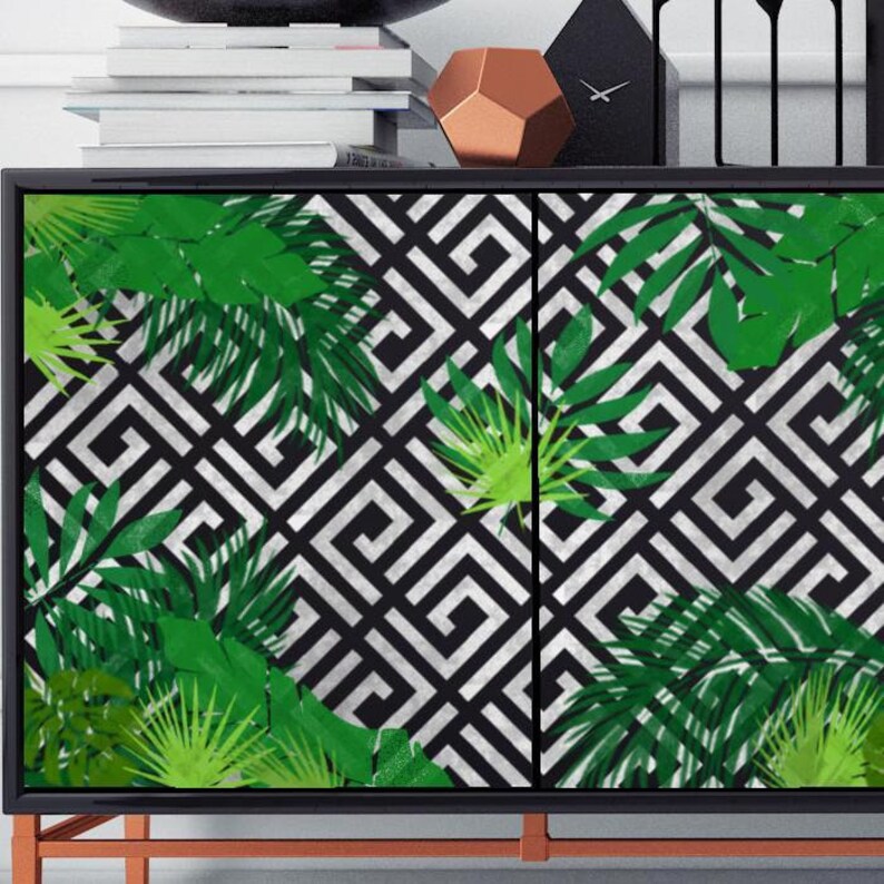 Set of 8 Stencils GEO JUNGLE Tropical Stencils for Walls Etsy