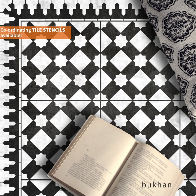 AKHISAR Tile Border Stencil for Bathroom Walls Floors Etsy