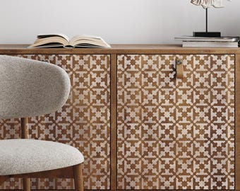 Lusaka Wall and Furniture Stencil - Reusable Geometric Bohemian Furniture Craft Stencil for Painting by Dizzy Duck Designs